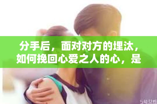 分手后，面对对方的埋汰，如何挽回心爱之人的心，是一个让人头疼的问题。在这个充满挑战的时刻，我们需要冷静分析，采取合适的策略来修复关系。本文将为您提供一些建议，帮助您在分手后挽回对方的心
