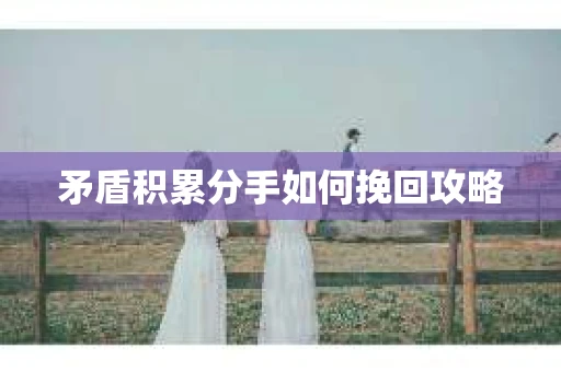 矛盾积累分手如何挽回攻略