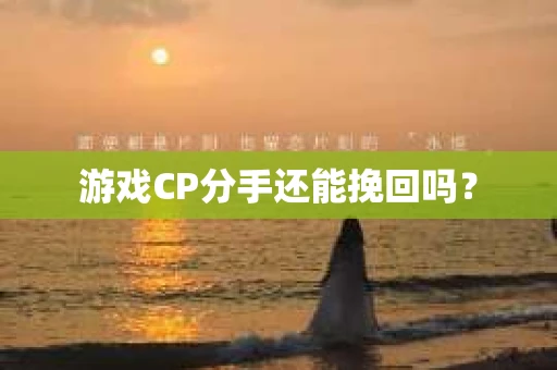 游戏CP分手还能挽回吗？