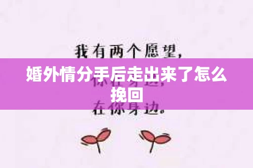 婚外情分手后走出来了怎么挽回