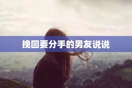 挽回要分手的男友说说