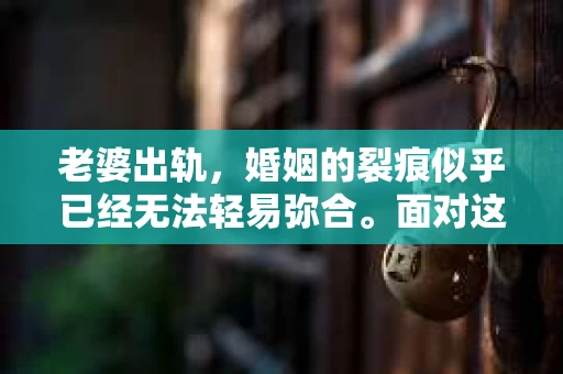 老婆出轨，婚姻的裂痕似乎已经无法轻易弥合。面对这样的困境，如何挽回婚姻，让爱情重新焕发光彩，成为了许多人心中的难题。以下，我将结合实际情况，分享一些挽回婚姻的方法，希望能为那些正在经历类似困境的朋友们提供一些帮助。