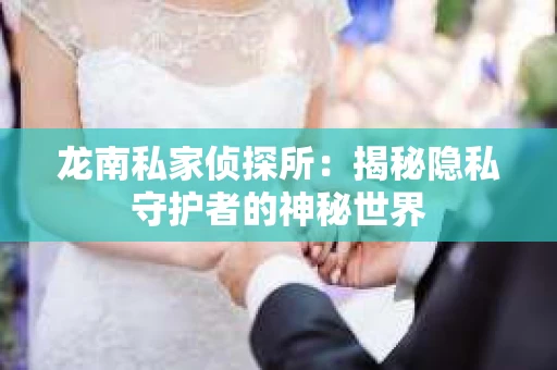 龙南私家侦探所：揭秘隐私守护者的神秘世界