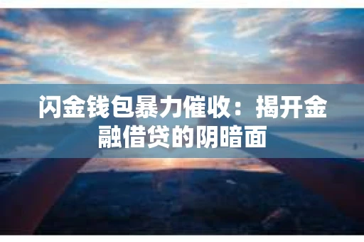 闪金钱包暴力催收：揭开金融借贷的阴暗面