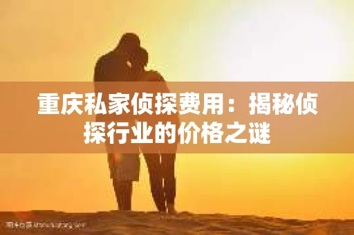 重庆私家侦探费用：揭秘侦探行业的价格之谜