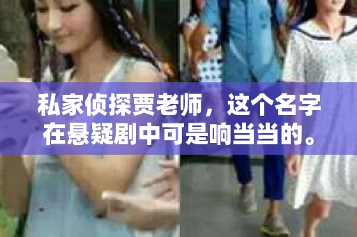 私家侦探贾老师，这个名字在悬疑剧中可是响当当的。那么，这位神秘的角色究竟是谁扮演的呢？今天，我们就来揭开这个谜底。