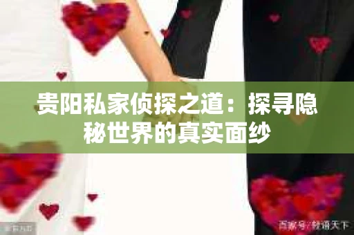 贵阳私家侦探之道：探寻隐秘世界的真实面纱