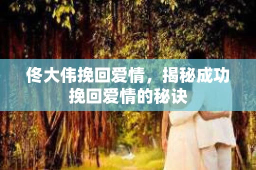 佟大伟挽回爱情，揭秘成功挽回爱情的秘诀