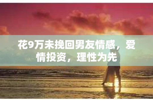 花9万未挽回男友情感，爱情投资，理性为先